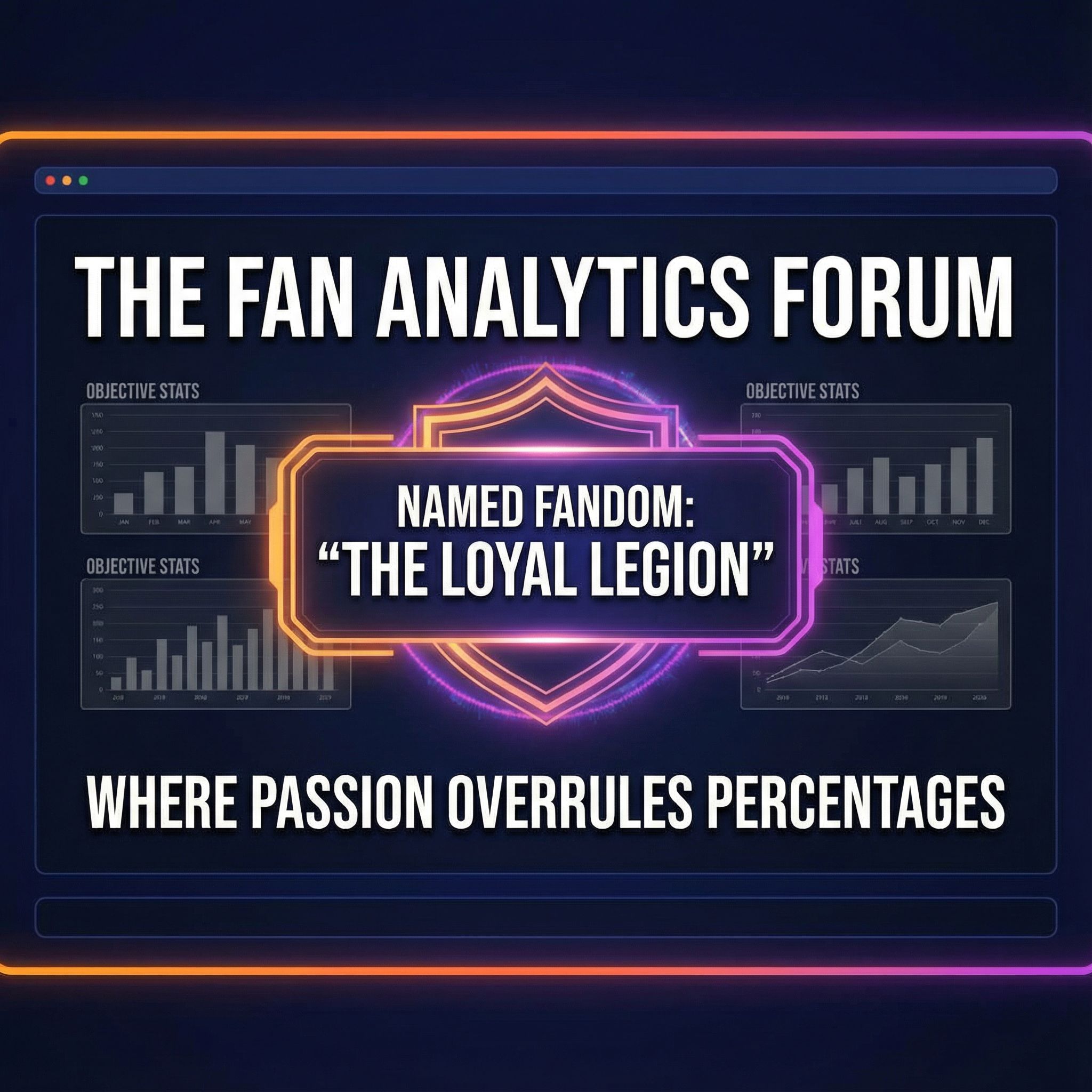 파란 현대 UI 포럼 화면에 굵은 제목과 강조된 팬덤 그룹이 통계보다 먼저 두드러진 모습이다