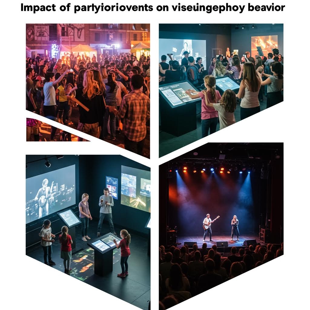 야외 행사장에서 조명이 비춘 거리 사이로 많은 사람들이 음악과 분위기를 즐기며 움직이는 모습의 장면